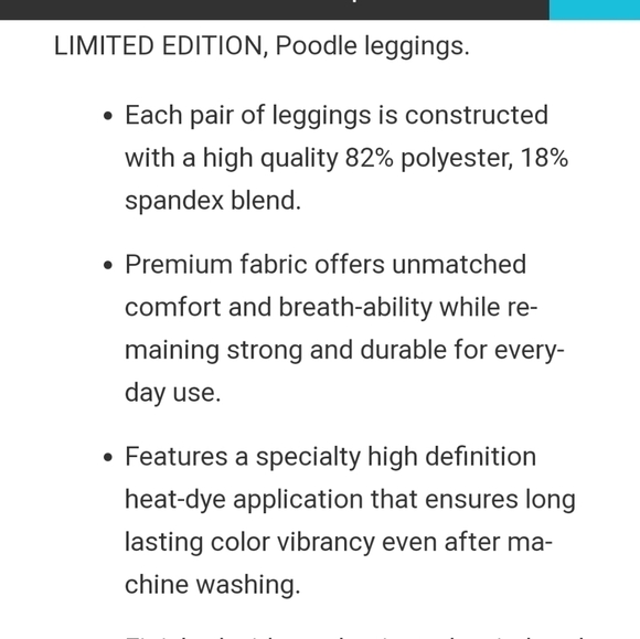 TC Shop poodle leggings RARE - Picture 8 of 8